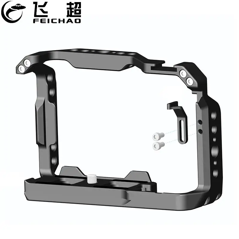 Клетка для камеры ZV-E10 II с деревянной ручкой для холодного башмака, быстросъемная L-образная пластина для Sony ZVE10II, кронштейн для изготовления видеопленки