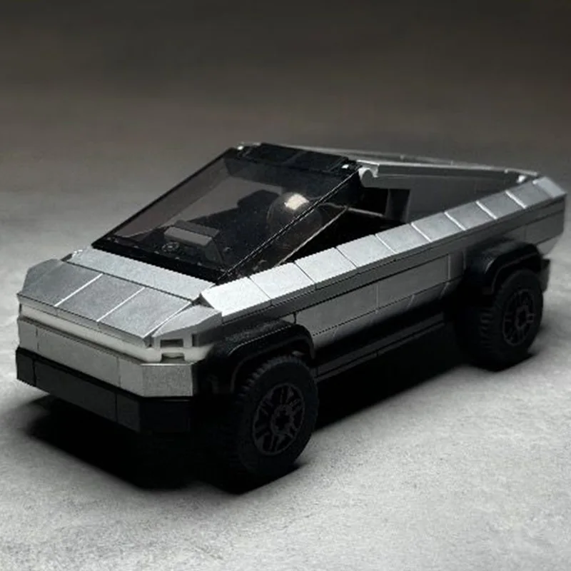 MOC Kreatives Cyber-Style Elektro-Pickup-Truck Bausteinmodell, Lehrreiches Montage-Spielzeug für Kinder, Geburtstagsgeschenk, Dekoration – Detail 4
