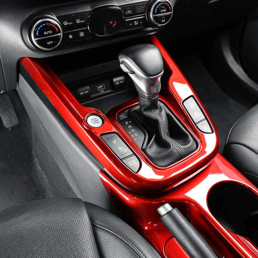 

For KIA Soul 2020-2025 Automotive Centre Console Trim Frame Central Gear Shift Protective Cover ABS Material Left-hand Drive