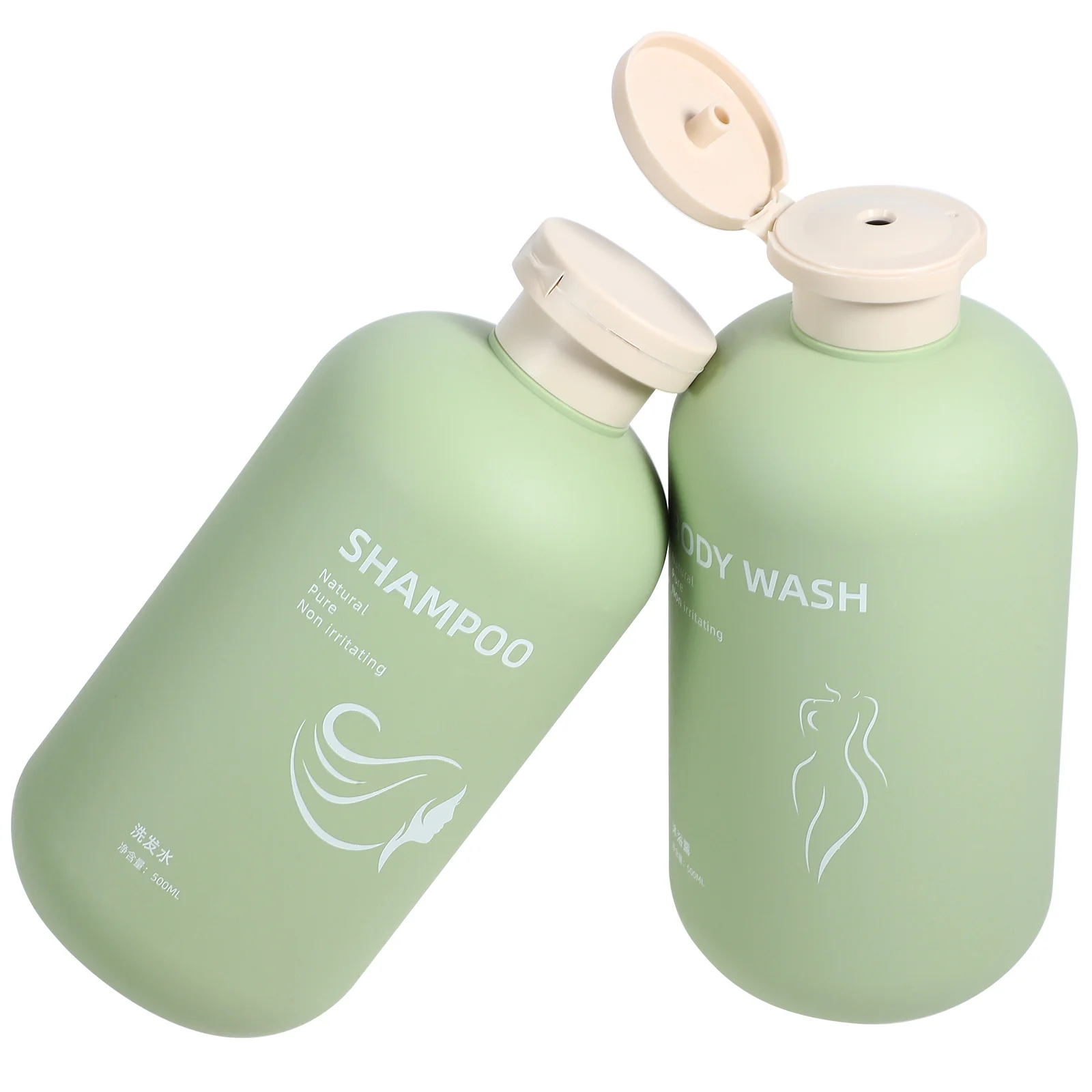 

2 Pcs Bottled Travel Toiletry Bottles Refillable Shampoo and Conditioner Empty Soap Dispenser Water