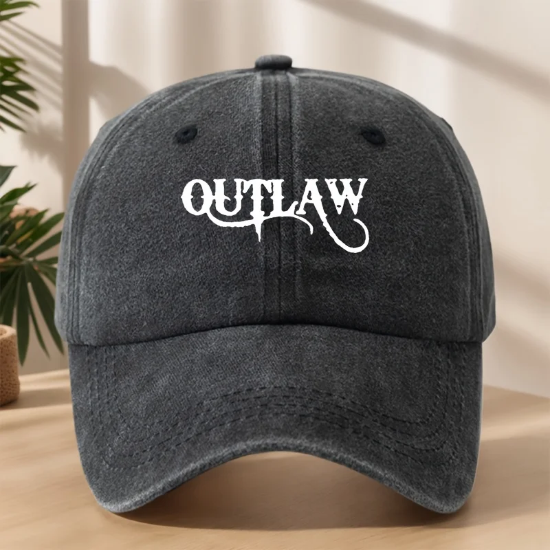 

QUTLAW Alphabets Baseball Cap | Vintage Soft Washed , Adjustable for Outdoor Sports
