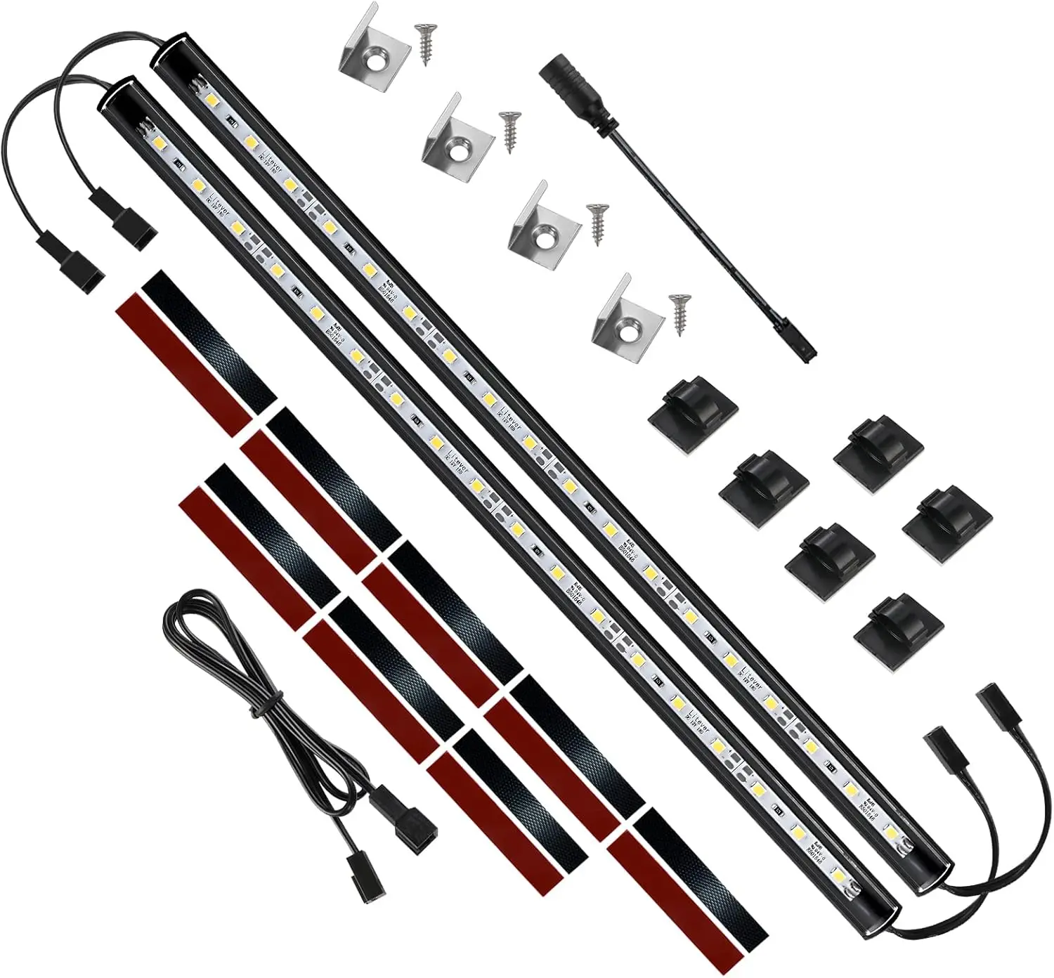 

12V 2.2W 5000K Daylight LED Light Bars 2-Pack for Safe, Closet, Wardrobe Lighting