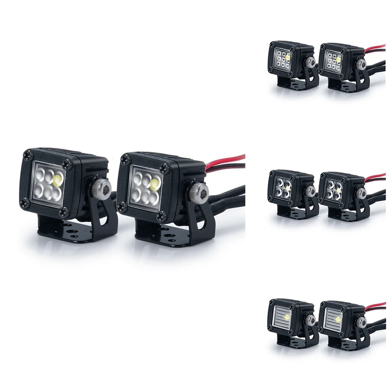 LED Lights Bright Headlights Spotlight For 1/10 RC Crawler Car TRX4 Axial SCX10 90046 Wraith RR10 VS4-10 Redcat Gen8