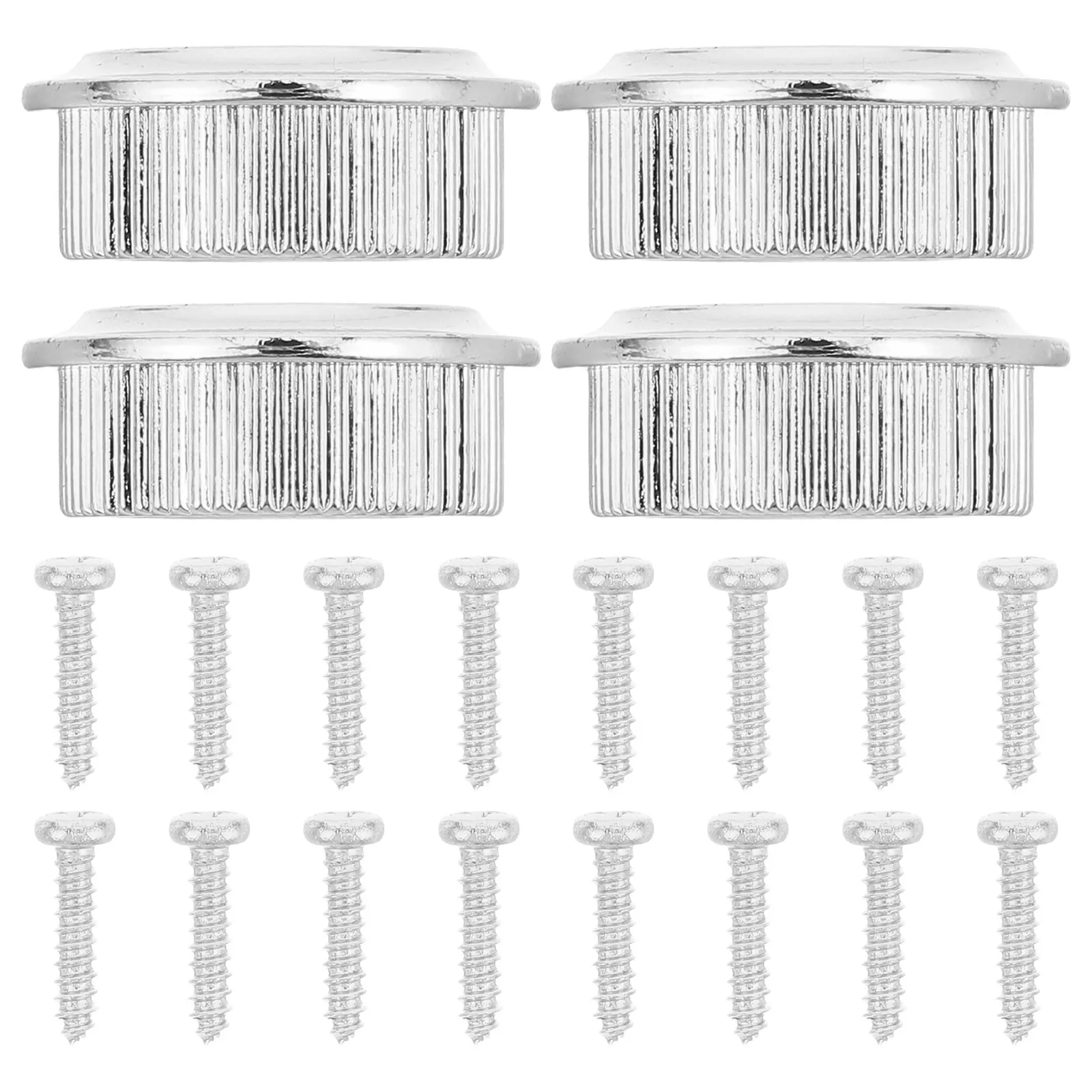 4Sets Bass Tuner Bushings Silver Metal Threaded Replacement Electric Bass Guitar Tuning Peg Mount Hardware Repair Parts