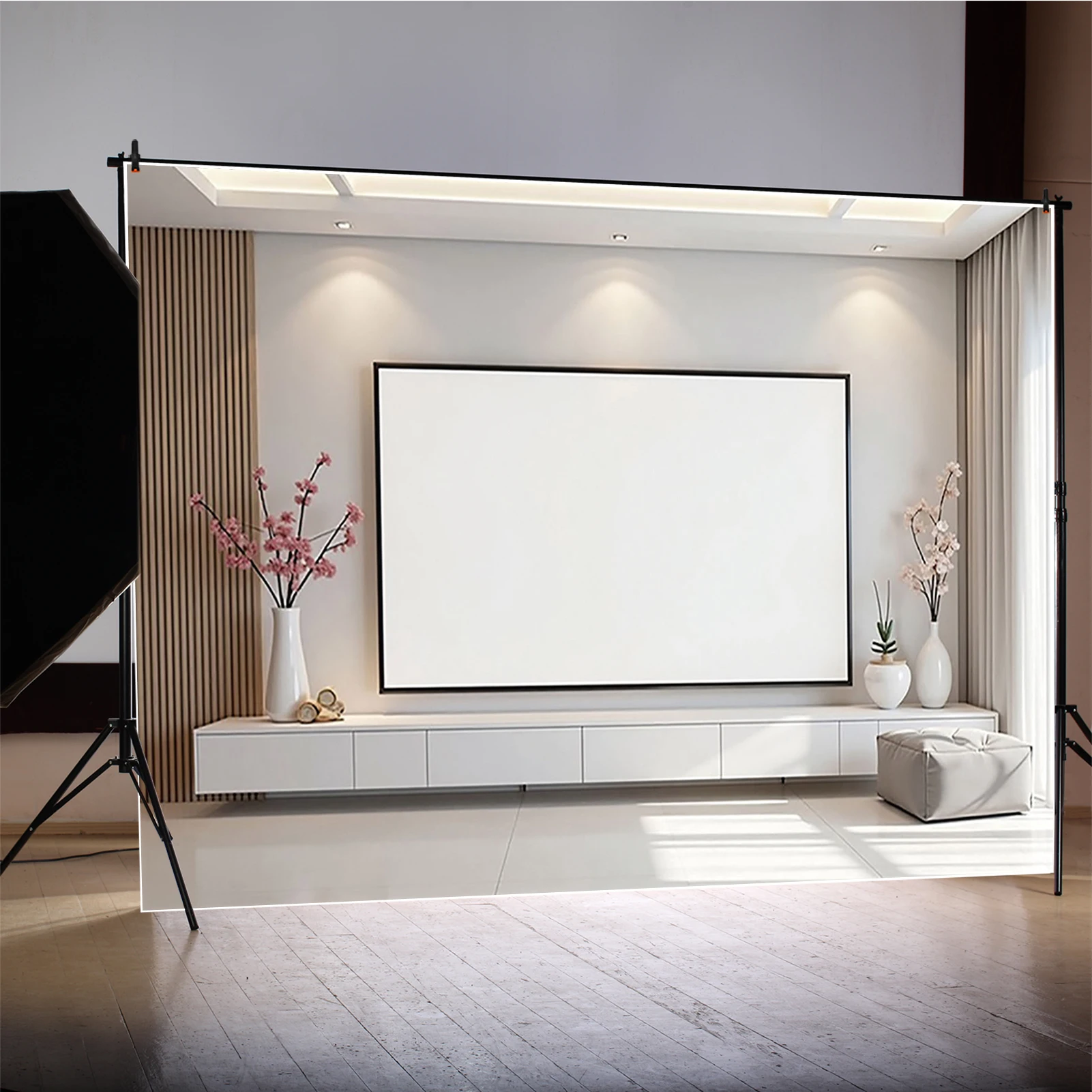 MOON.QG Scena wewnętrzna Salon Tło Fotografia Podłoga Sofa Roślina Photocall Tło Baby Studio Fotobooth Akcesoria