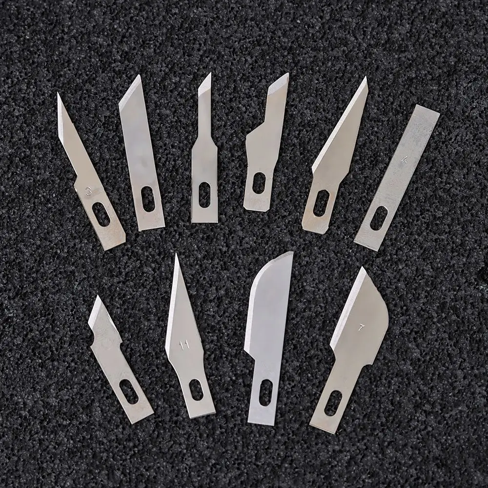 5pcs/set Engraving Stainless Steel Metal Scalpel Knife Parts Blades Cutter Craft Knives for Mobile Phone PCB Repair Hand Tools