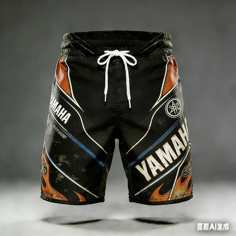 

2026 Summer New Yamaha Trend Fashion Sports Outdoor Fitness Shorts Men Women Large Casual Motorcycle Riding Shorts