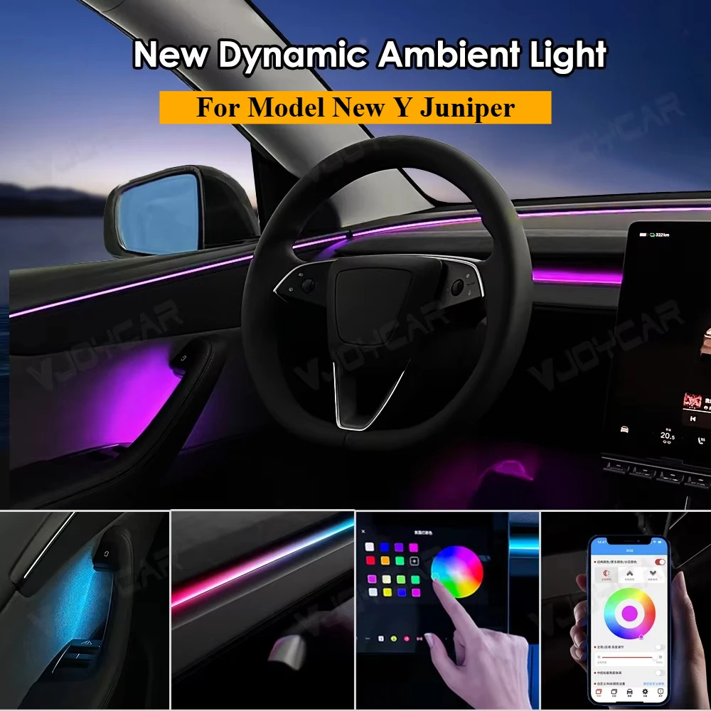 New Y Juniper Dynamic RGB LED Ambient Light APP Control Footwell Interior Strip 2026