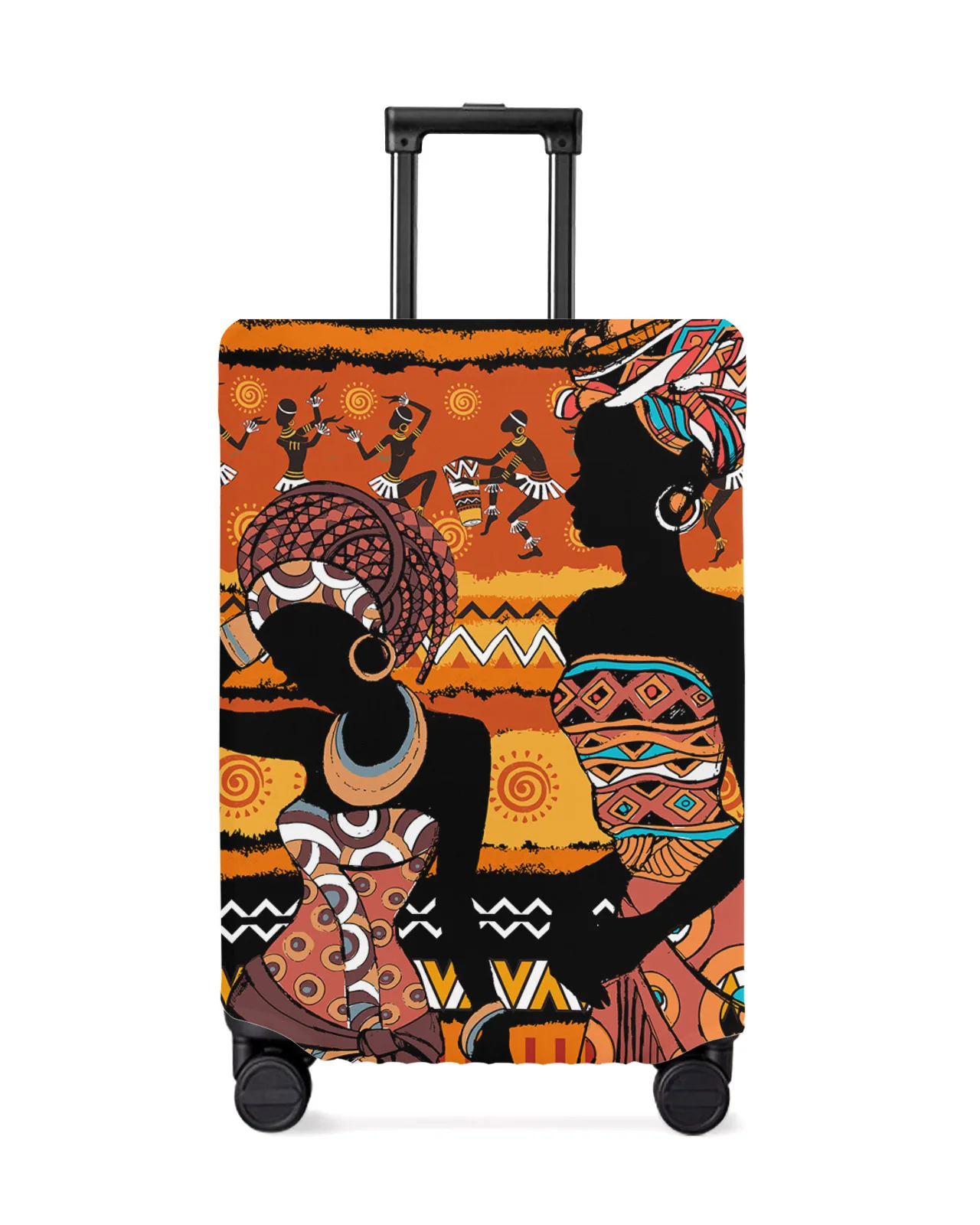 Ethnic Style African Women Black Women Travel Luggage Cover Elastic Baggage Cover Suitcase Case Dust Cover Travel Accessories