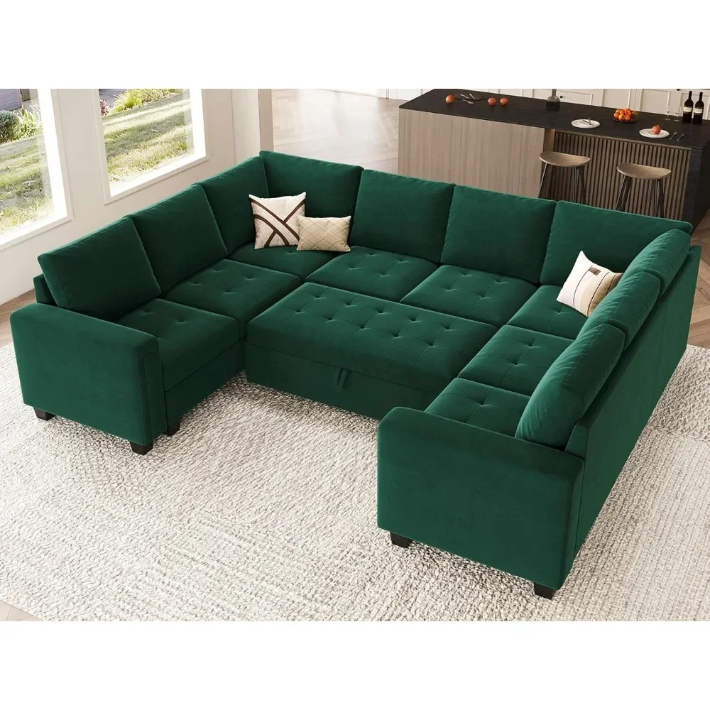 Sleeper Sofa Modular Sectional  Pull Out Couch Bed Velvet Sleeper Sofa Couch Bed U Shaped Sectional Couches Living Room Couch