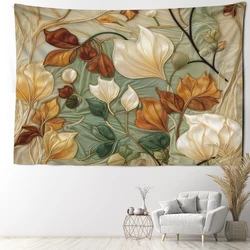 Colorful Relief Floral Tapestry Wall Hanging Bohemian Hippie Retro Modern Art Living Room Home Decor Background Fabric