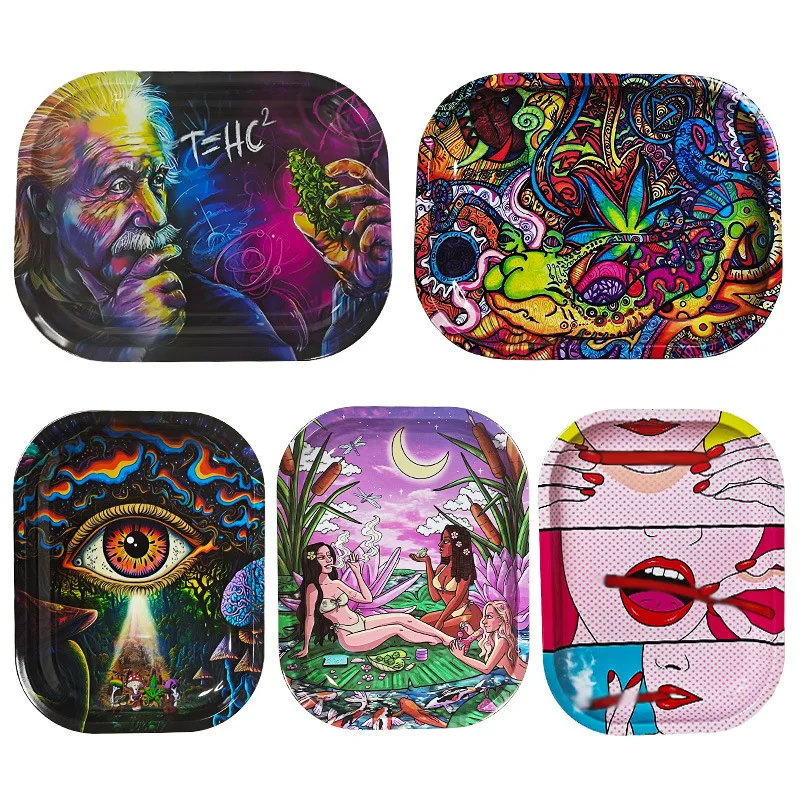 

Tinplate ashtray cigarette tray 18 * 14cm storage and organization cigarette tray metal tray