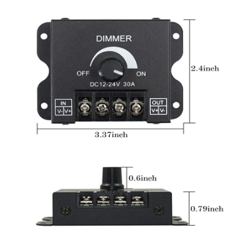 COB FCOB 2835 3014 3528 5050 1Channel Signal Amplifier Work with Single Color LED Strip Long Distance Light Projects DC5-24V 30A