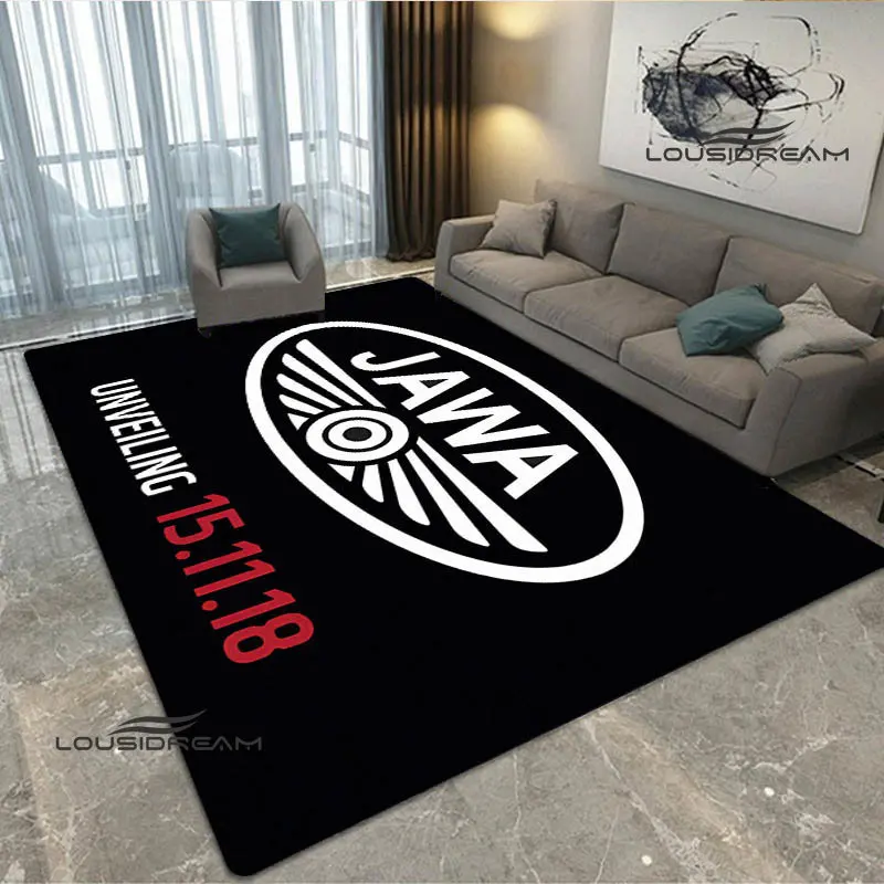 Jawa motorcycle logo printed carpet Fashion yoga mat Non -slip carpet anime rug washroom floor mat bedroom decor