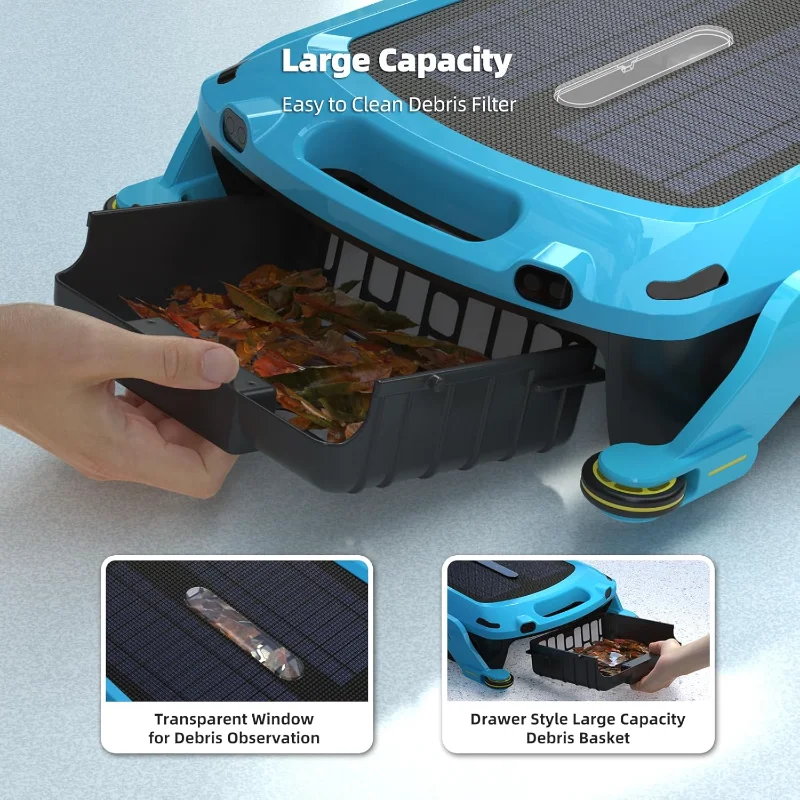 منظف مقشدة حمام السباحة بالطاقة الشمسية الروبوتية: 2025 ترقية منظف مقشدة حمام السباحة اللاسلكي الأوتوماتيكي الذي يعمل بالطاقة الشمسية لسطح حمام السباحة