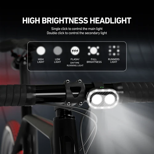 Imagen 2 del producto CYCLAMI CY300T bicicleta inteligente detección de freno luz trasera delantera impermeable MTB luces de bicicleta de carretera accesorios de ciclismo