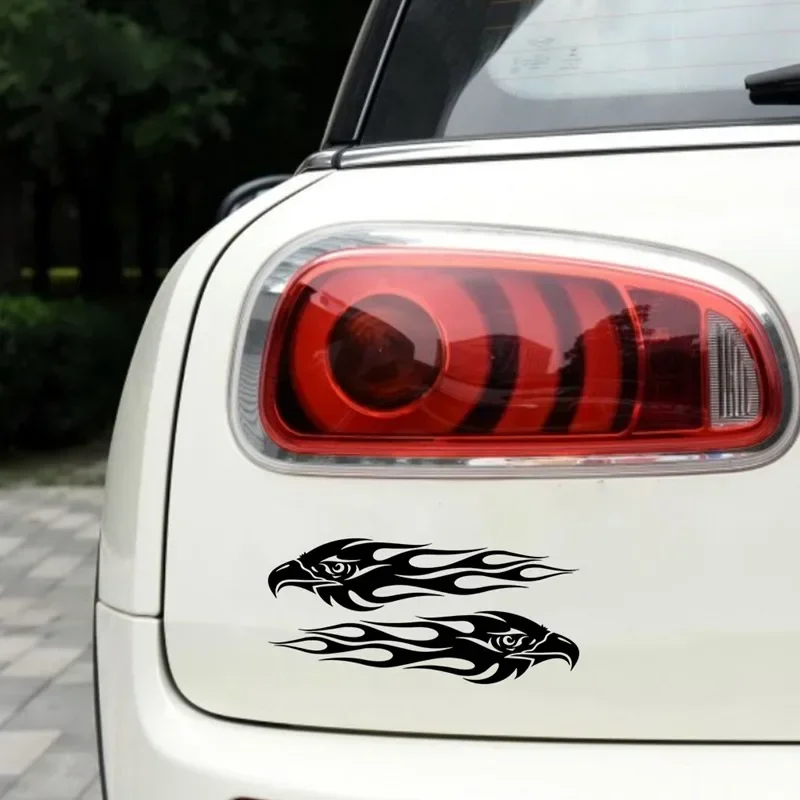 20x10CM 3D Eagle Flame Pair Car Sticker Vinyl Decal Funny Waterproof for Auto Motorcycle Styling Exterior Decor