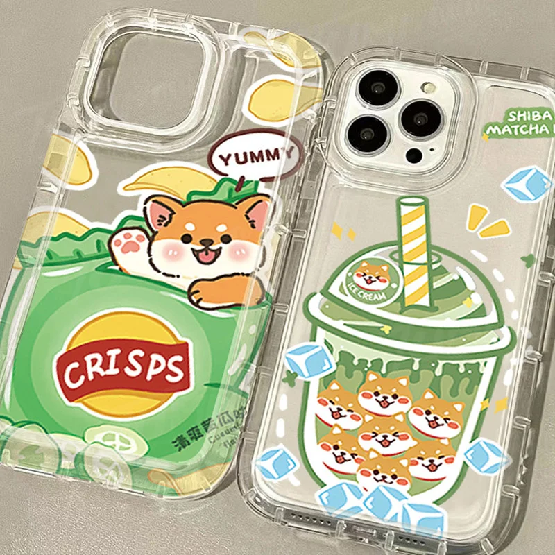 Lovely Crisps Shiba Inu Dog Case for Samsung Galaxy A15 A55 A05 A05S A14 A24 A13 A23 A73 A12 A22 A32 A52 A52S A72 A31 A51 A71