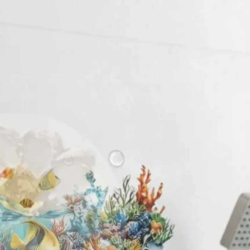 Ocean Fish Sink Area Background Wall Sticker Bathroom Wall Decoration Self-Adhesive Removable Waterproof Creative Sticker