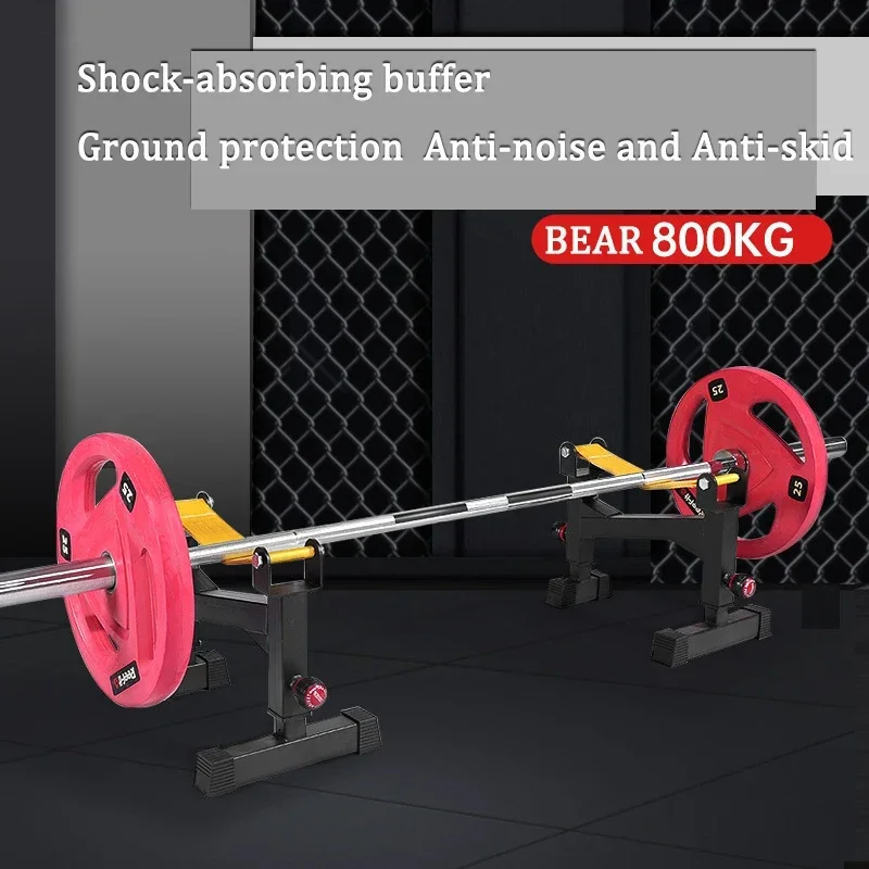 Newly Upgraded Home Gym Strength Training Buffer Rack Weight Lifting Adjustable Deadlift Barbell Rack