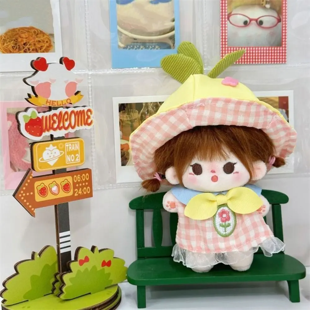 

Для куклы 10 см, хлопковые комбинезоны для куклы, мультяшный дизайн, миниатюрная одежда, плюшевый наряд для куклы, мягкая хлопковая милая мини-одежда для кукол