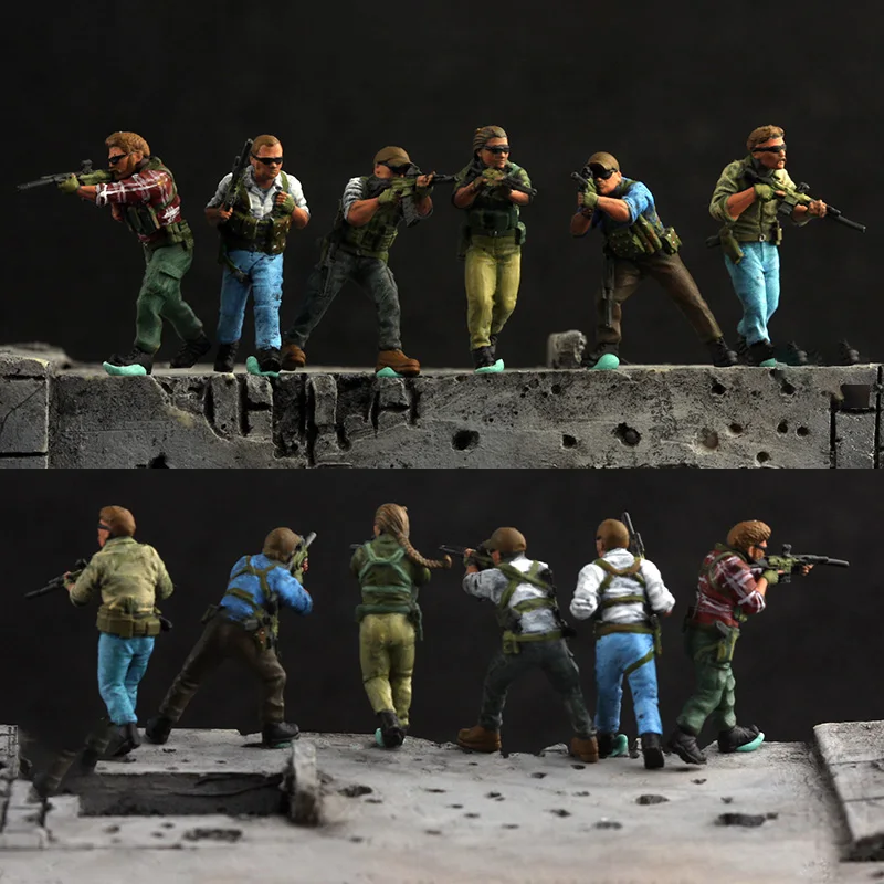 

1:72 Scale Resin Special Secret Operations Team 6-person Scene Accessory Model Adult Toys Classics Gifts Souvenir Static Display