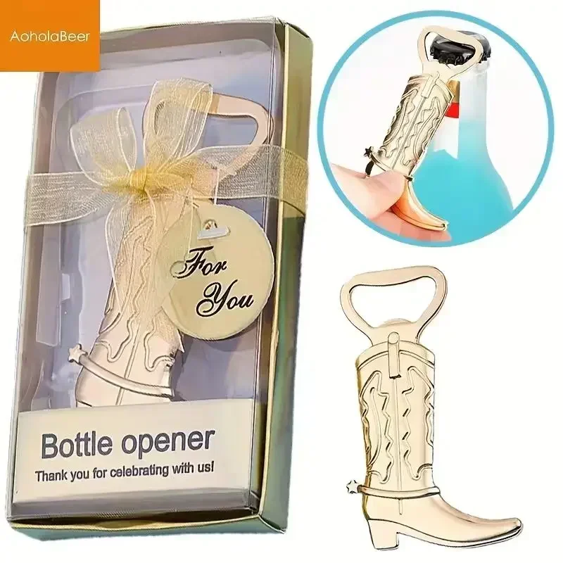 1pc Boot Bottle Opener with Package Funny Wedding Favors for Guests Metal Beer Opener Presents Birthday  Gifts Kitchen Gadgets