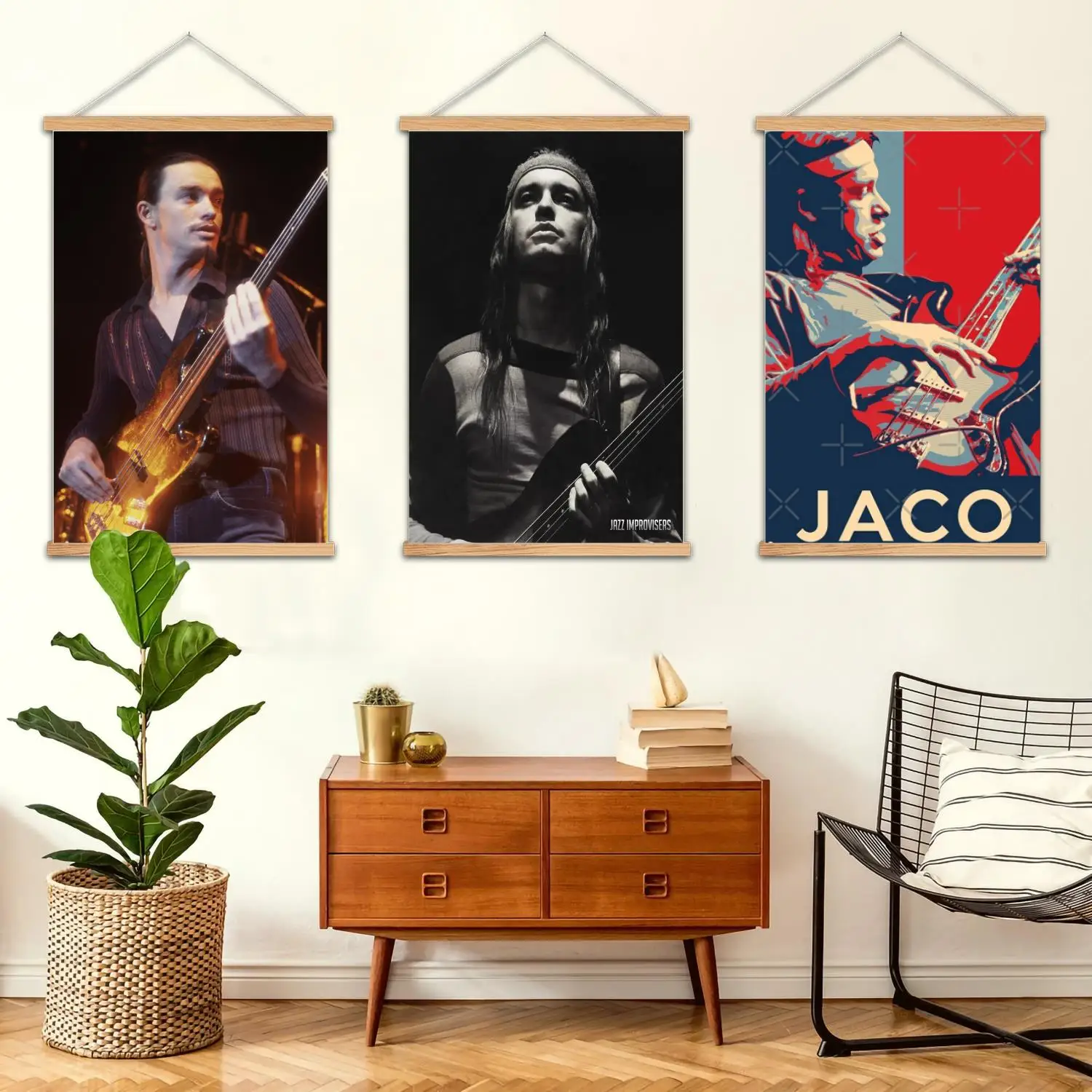 Jaco Pastorius Framed Wall Painting Canvas Art Poster and Wall Art,  Modern Family, Bedroom Decor, Posters,Decorative painting