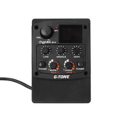 Cherub G-Tone GT-6 Acoustic Guitar Preamp Piezo Pickup 3-Band EQ Equalizer LCD Tuner