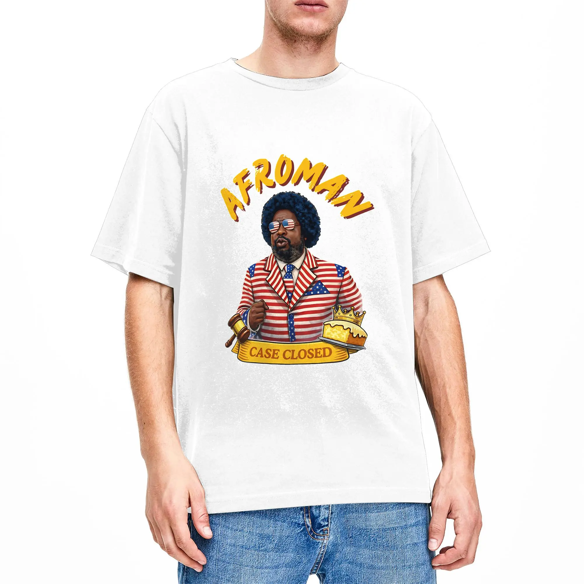 Men's Afroman Case Closed Funny T Shirt 100% Cotton Clothing Vintage Short Sleeve O Neck Tee Shirt 6XL T-Shirt