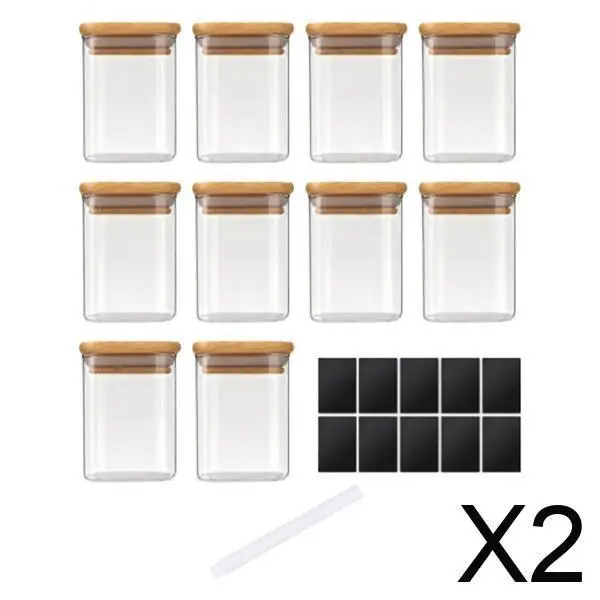 

2x10x баночки для хранения продуктов, прозрачная стеклянная банка для сахара, цветущего чая, специй