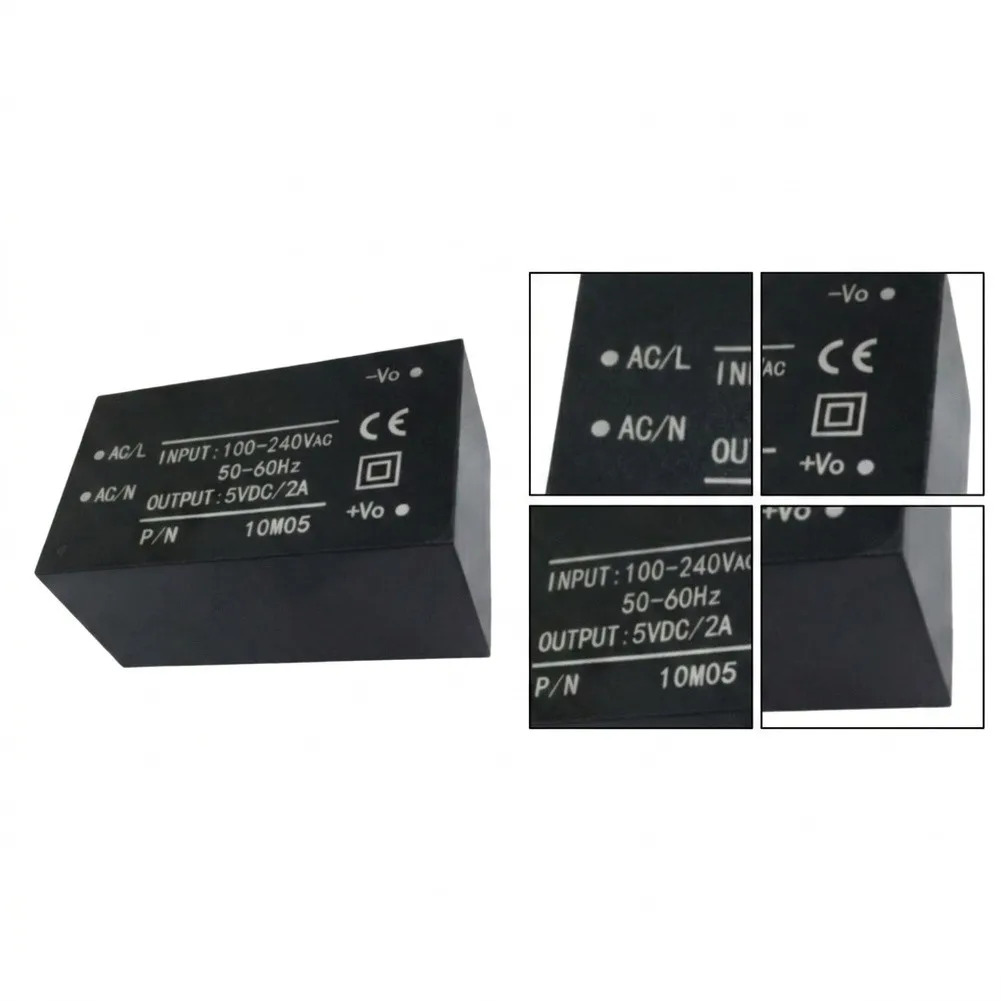 10M05 Regulated 5VDC 2000mA Power Module 10W Input Range 100-240VAC 50-60Hz for Power Supplies in Electronic Instrumentation