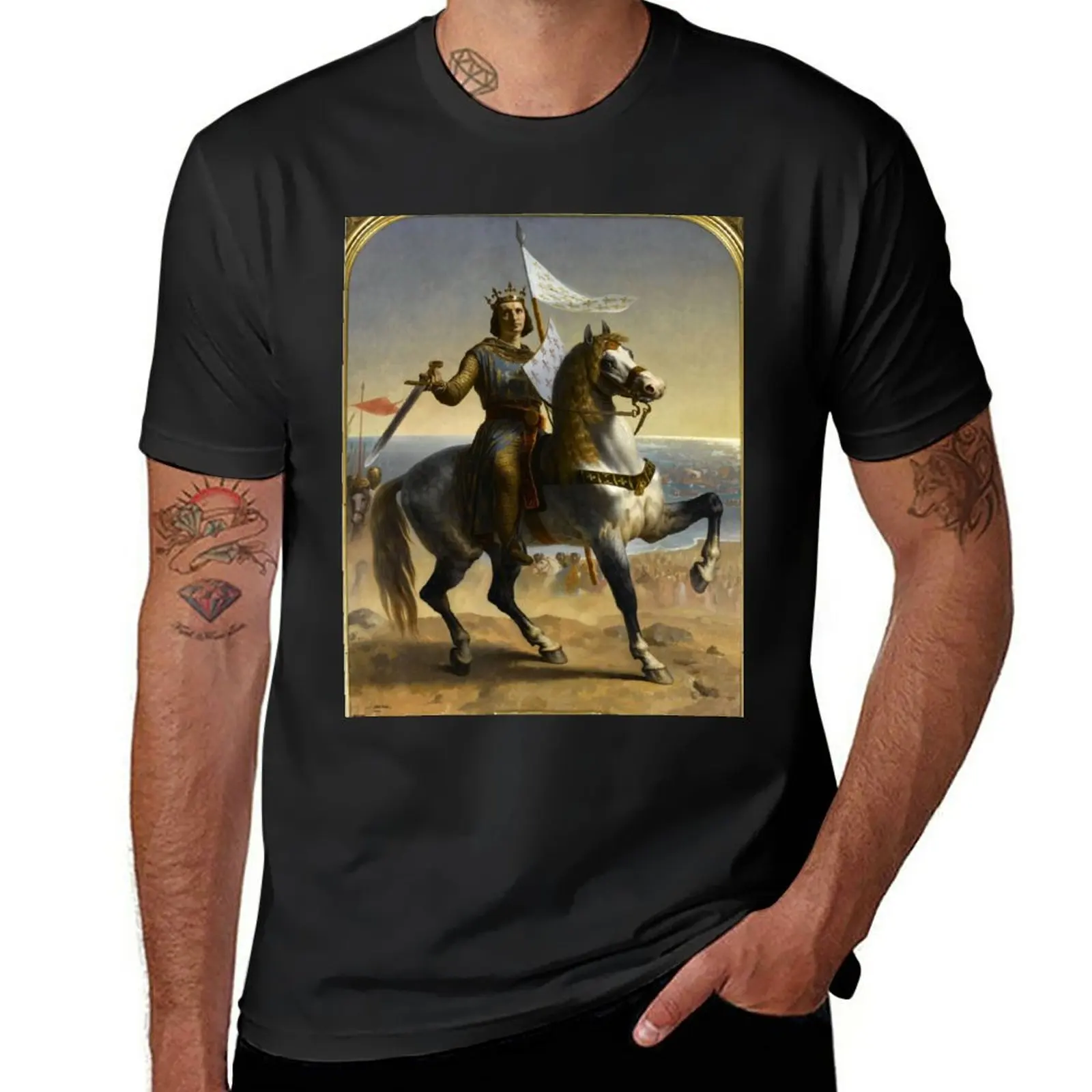 

New Louis IX (Saint Louis), King of France (1844) - Emile Signol T-Shirt aesthetic clothes summer top t shirts for men graphic