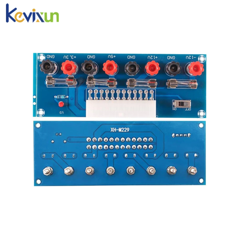 XH-M229 PC de escritorio chasis alimentación ATX transferencia a placa adaptadora módulo de salida de circuito de fuente de alimentación Terminal de salida de 24 pines 24 pines