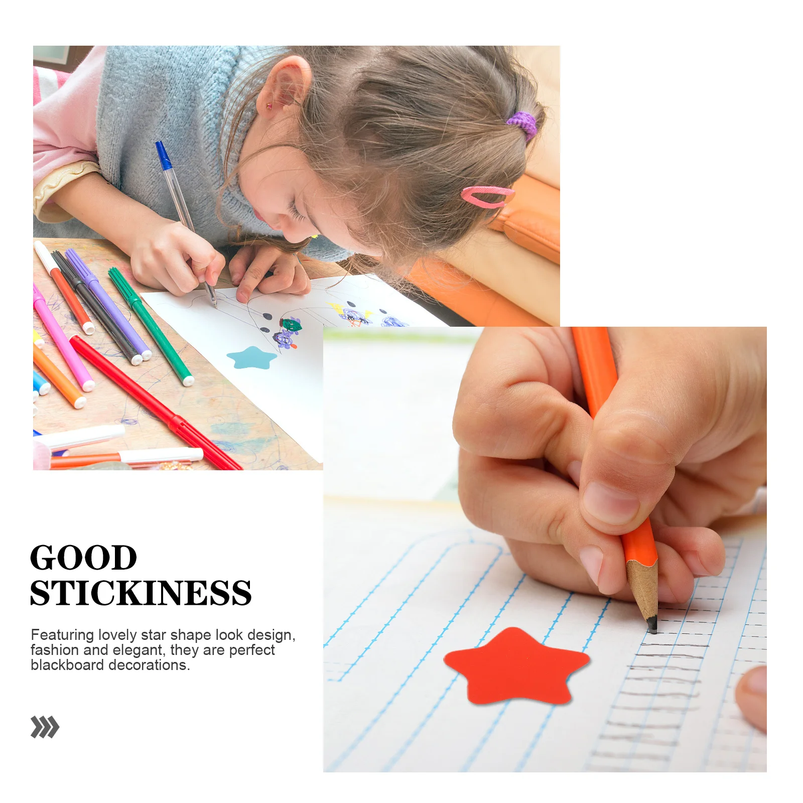 

100Pcs Creative Star Fridge Magnets Multipurpose Decorative Stickers for Notes Recipes Artwork on Any Magnetic Surface