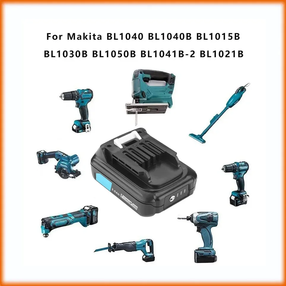 Imagem -06 - Bateria Recarregável Substituível para Makita Ferramentas Elétricas 12v 3000mah Bl1021b Bl1041b Bl1015b Bl1020b Bl1040b