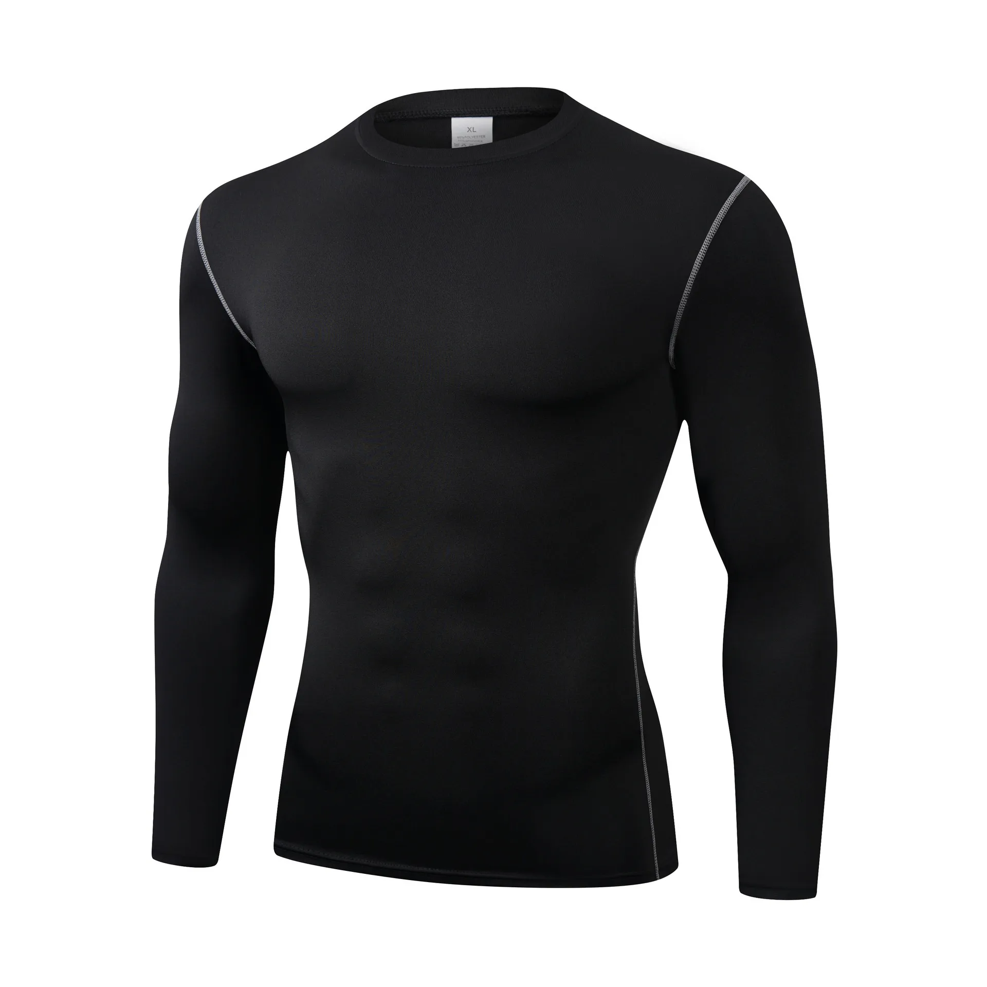 Men Undershirts Thermal Underwear Thin Fleece Elastic Compression Fitness For Winter Sprots Wear