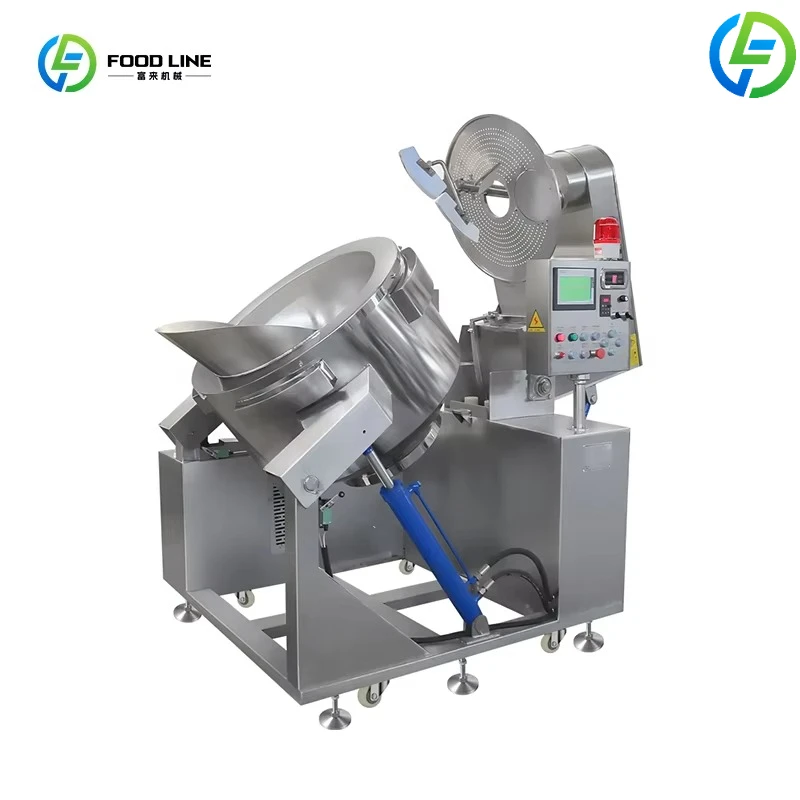 Wok planetario eléctrico personalizado con agitación planetaria para fábricas de alimentos, para salsas de chile, frutos secos, verduras, mermeladas y azúcar