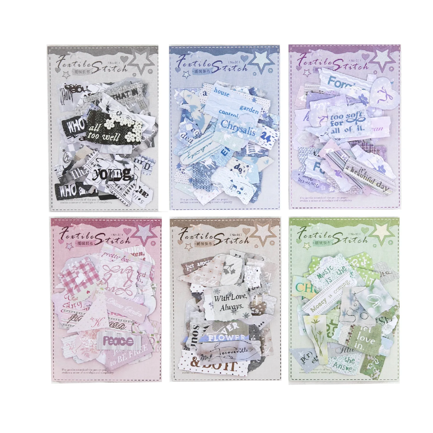 

6 упаковок/1 набор, милые канцелярские наклейки из теплой бархатной ткани, декоративные наклейки для дневника, наклейки для скрапбукинга и рукоделия