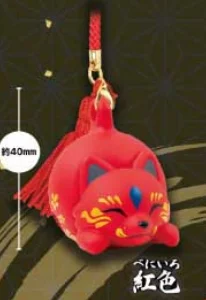 Original Qualia Gashapon Cute Anime Capsule Toys Fox Bell Fushimi Inari Figurine Keychain Kawaii Miniature Action Figure Gift