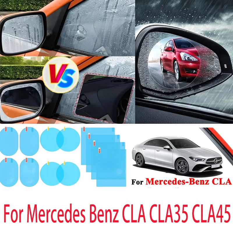 

Для Mercedes Benz CLA CLA35 автомобильное и мотоциклетное зеркало заднего вида, водонепроницаемая, противотуманная, размораживающая, прозрачное окно, водонепроницаемая пленка