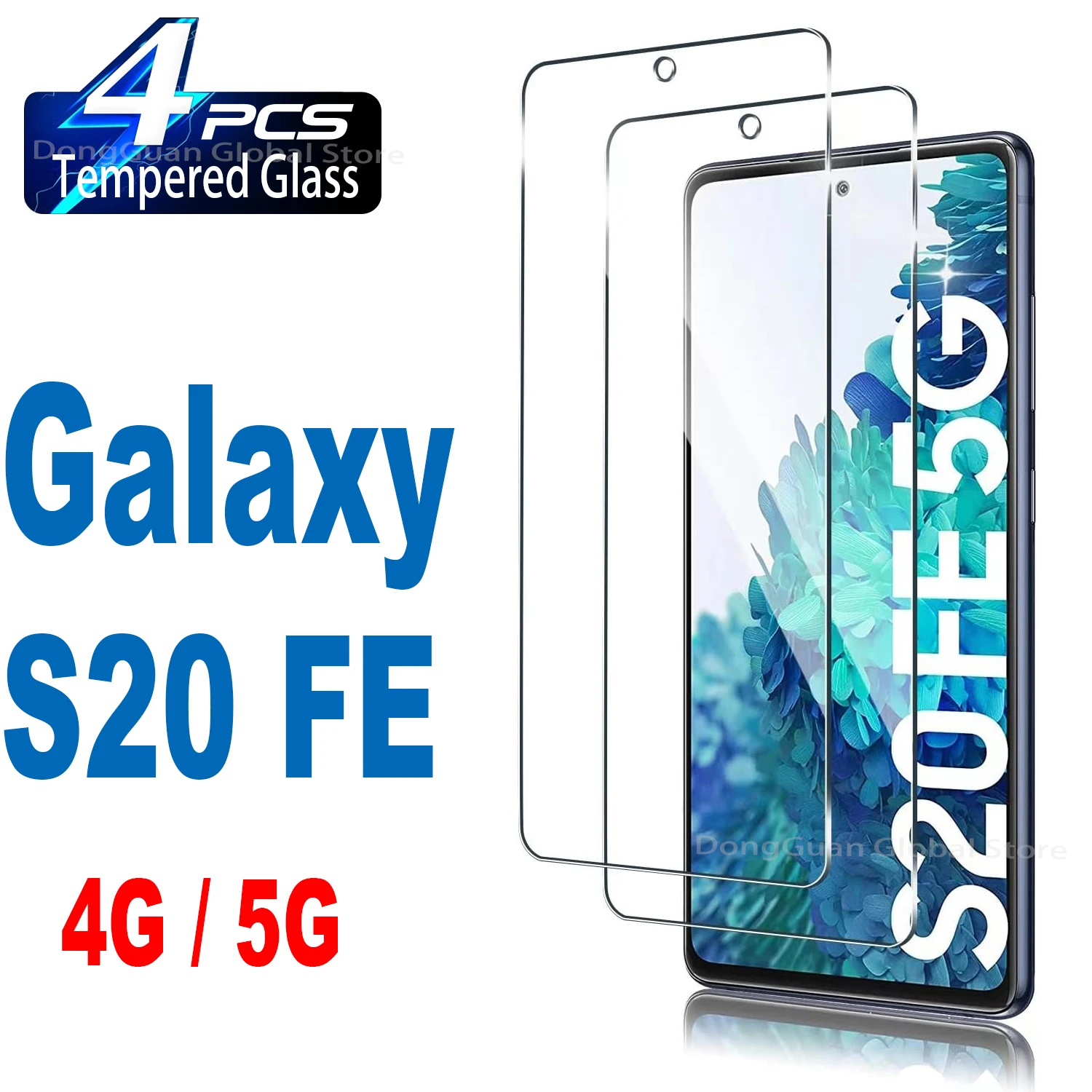 Vetro proteggi schermo 9H per Samsung Galaxy S20 FE 4G 5G 2/4 pezzi vetro temperato HD