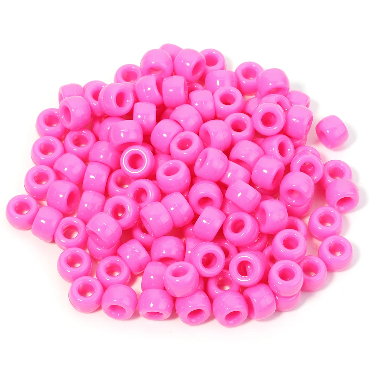 200 teile/los 9mm Mix Farbe Acryl Perlen 4mm Großes Loch Runde Lose Perlen Für Schmuck Machen DIY Halskette armband Handwerk Zubehör