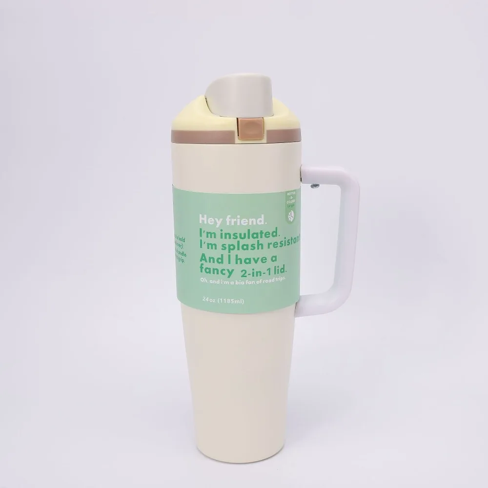 

40 Oz Stainless Steel Insulated Mug Metal Drinkware Coffee Mug BPA Free Outdoor Fitness Sports Portable Mug with Handle