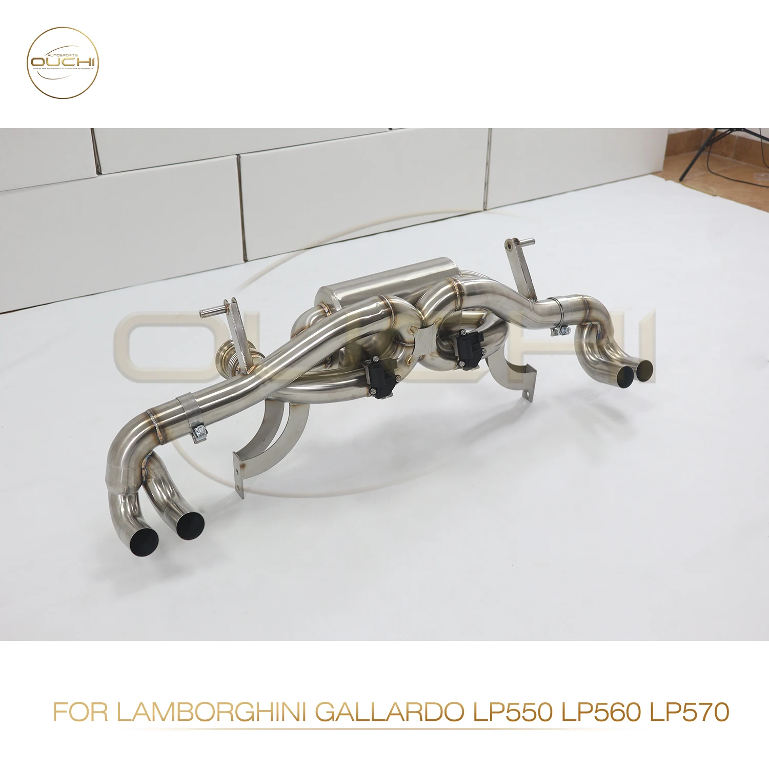 OUCHI Stainless Steel Exhaust Catback for Lamborghini Gallardo LP550 LP560 LP570 2007-2013 5.2 V10 with Muffler Valves  Exhaust