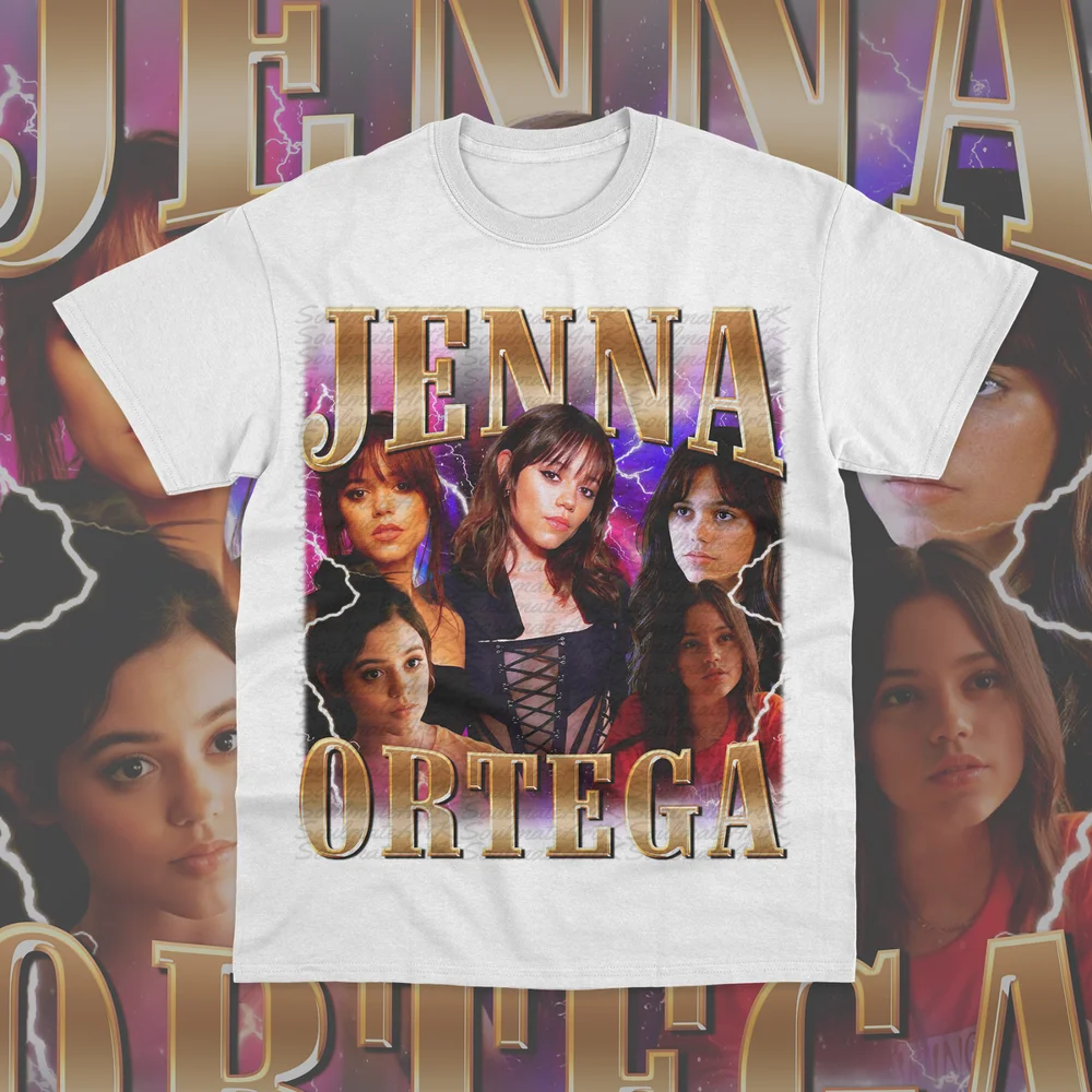 Jenna Ortega Homage T-Shirt Top TV Show Gift Adult Unisex Sweatshirt Hoodie