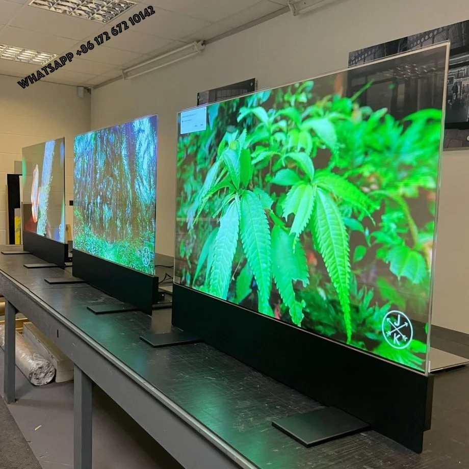 Custom 2X2 Splicing Transparent Oled Display 1080P Screen Module 55 Inch 2X2 Video Wall Oled Transparent Display