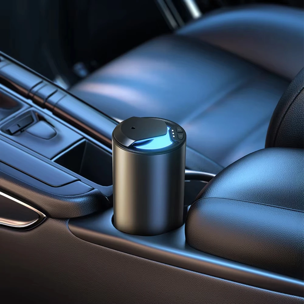 Custom Essential Oil Scent Car Air Freshener Luxury Portable Perfume Car Fragrance Diffuser With Ambient Light