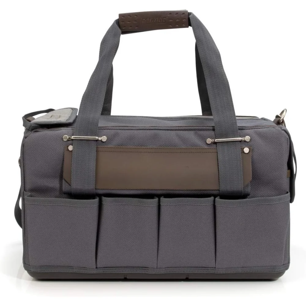 

18-Inch Framer's Tool Bag, Durable Polyester, Four Zipper-Secured Pockets, 5 Exterior Pockets, 8 Interior Elastic Pocket