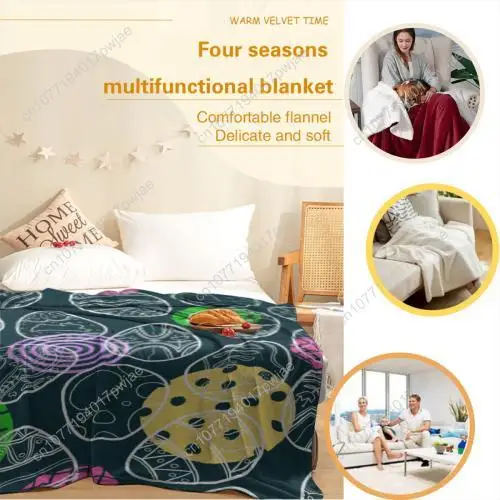 بطانية بوب برغرز الصوفية، بطانية عائلة بوب برغرز، بوب بيلشر تينا بيلشر بطانيات مخصصة من صوف البرجر الحقيقي